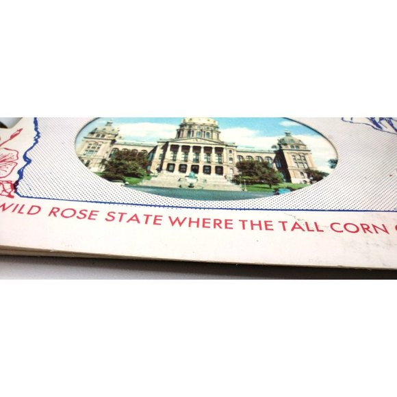 Iowa Tourist Booklet of 10 Genuine Plastichromes Vintage Travel Souvenir - Picture 5 of 12